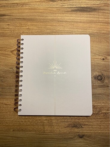 Matt Notebook 2024 Yılı A5 Ajanda 12 Aylık Bej