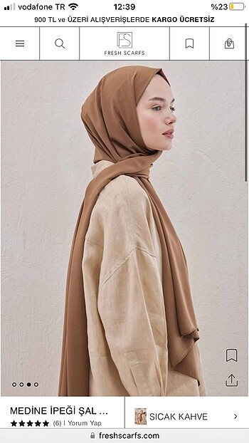 Fresh scarfs medine ipeği şal