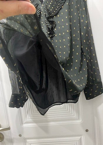 xl Beden siyah Renk Ann Taylor kadın şifon bluz 