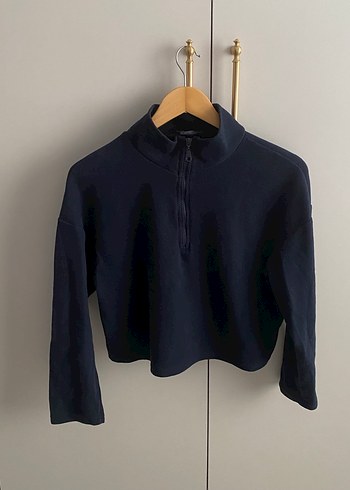 Trendyol Kadın Lacivert Yarım Fermuarlı Sweatshirt