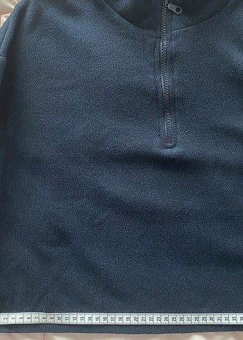 m Beden Trendyol Kadın Lacivert Yarım Fermuarlı Sweatshirt