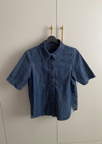 Kısa Kollu Denim Gömlek