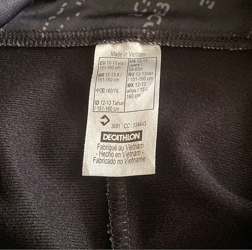12-13 Yaş Beden siyah Renk Decathlon erkek çocuk sweatshirt hırka