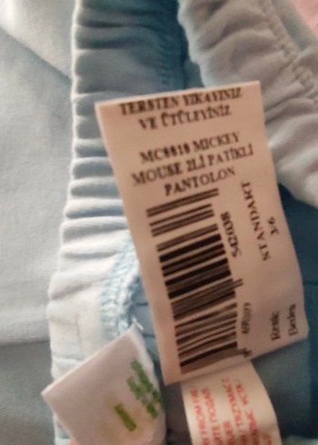 Yenidoğan Beden mavi Renk SIFIR Mavi Mickey Baskılı 2 li Bebek Takımı