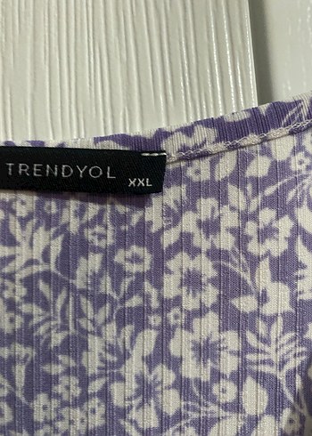 Mor Pilili V Yaka Midi Bohem Elbise - Görsel 4