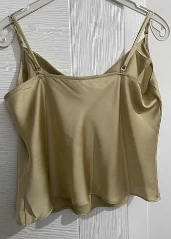 Bej Saten Askılı Mini Atlet - Görsel 5