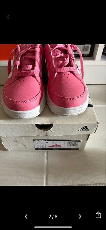 35 Beden pembe Renk Adidas spor ayakkabı