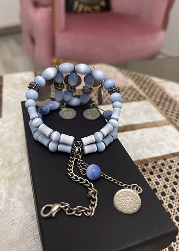 Mavi Bohem Boncuklu Kadın Bileklik - Görsel 2