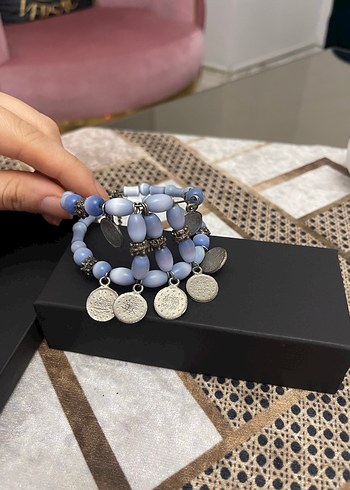 Mavi Bohem Boncuklu Kadın Bileklik - Görsel 5