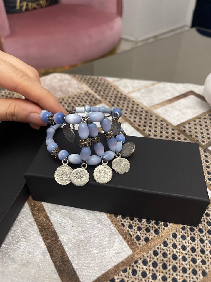 Mavi Bohem Boncuklu Kadın Bileklik - Görsel 5