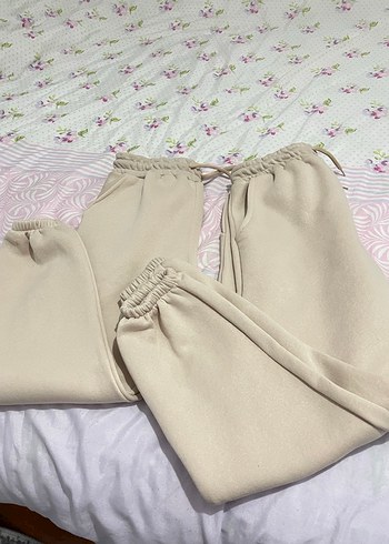 Bej Rahat Kesim Kadın Eşofman Altı - Görsel 2