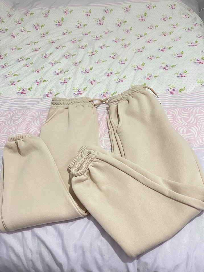 Bej Rahat Kesim Kadın Eşofman Altı - Görsel 3