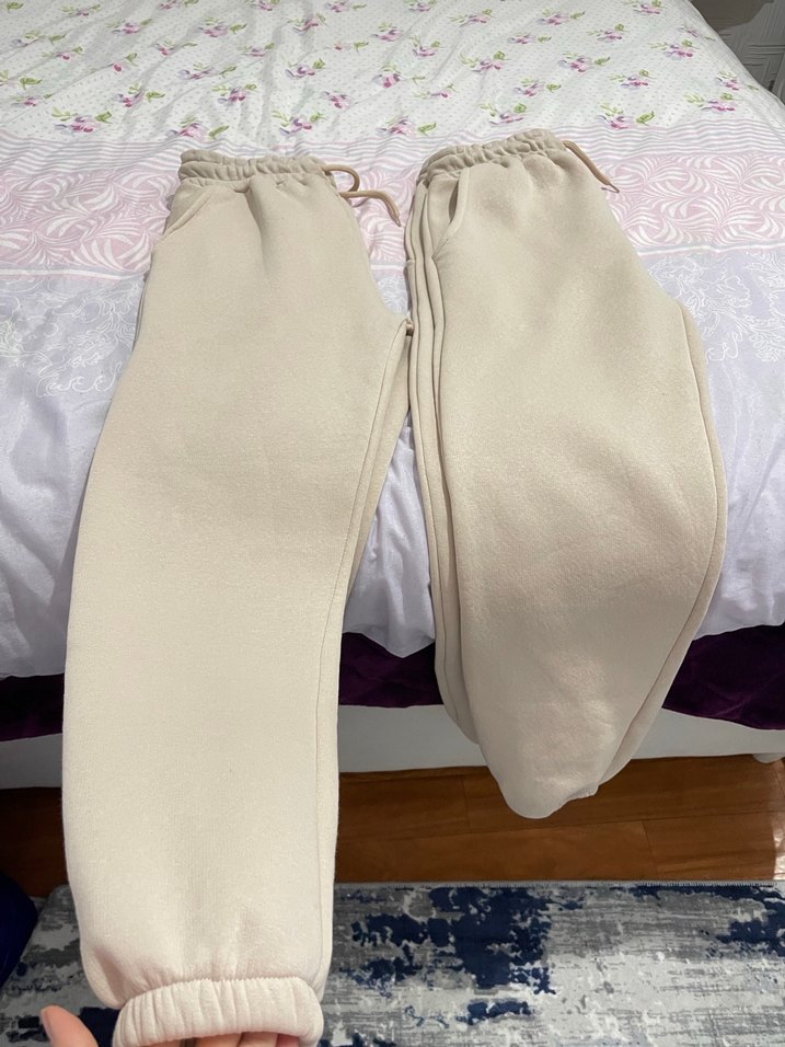 Bej Rahat Kesim Kadın Eşofman Altı - Görsel 5