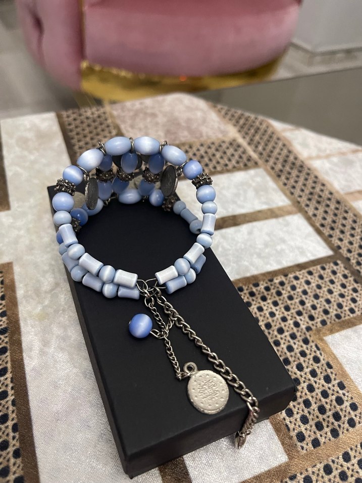 Mavi Boncuklu Bohem Kadın Bileklik - Görsel 5