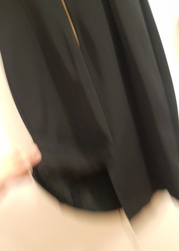 Drapeli Siyah gece elbisesi - Görsel 6