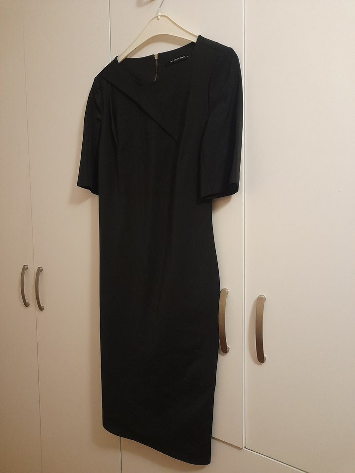 Drapeli Siyah gece elbisesi - Görsel 3