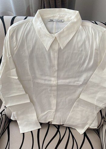 zara Düğmeli Gömlek bluz - Görsel 2