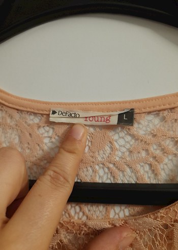 defacto pudra dantel mini Elbise - Görsel 4