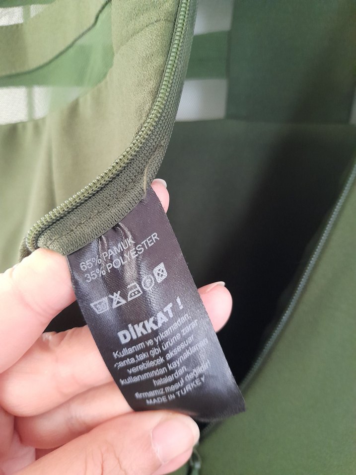 Haki tül detay mini elbise - Görsel 5