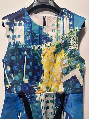 H&M Çok renkli yaz elbisesi