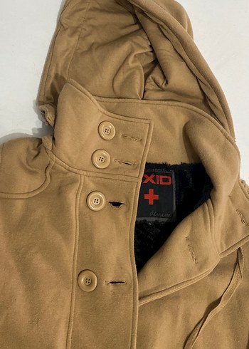 Düğmeli Bej Midi  Kaban - Görsel 4