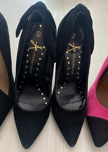 35,5 Beden Pembe Lastikli Stiletto Kadın Ayakkabı