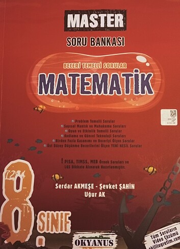 LGS 8.sinif Okyanus Master Soru Bankası.Sıfır hic kullanilmadi