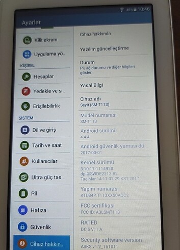  Beden Renk Samsung Galaxy tab 3 lite