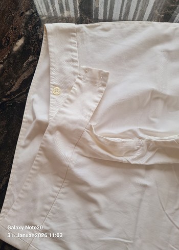 Beyaz Keten Kadın Pantolon Midi Boy - Görsel 3