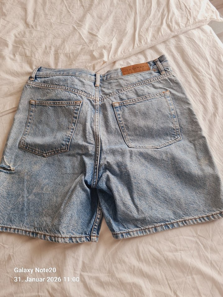 Gri Kadın Kot Şort Mini Kesim - Görsel 2