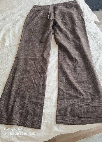 Kahverengi Kemerli Kadın Keten Pantolon - Görsel 2