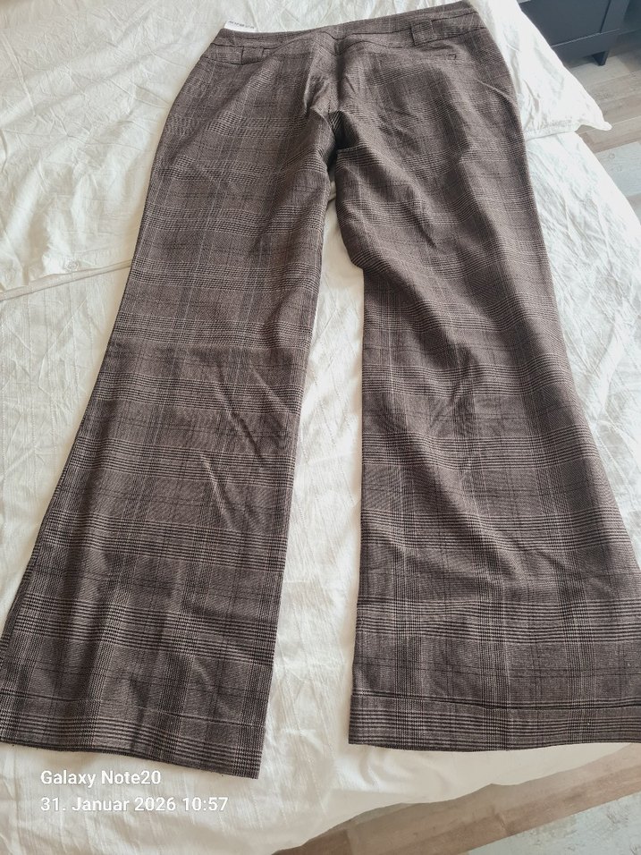 Kahverengi Kemerli Kadın Keten Pantolon - Görsel 2