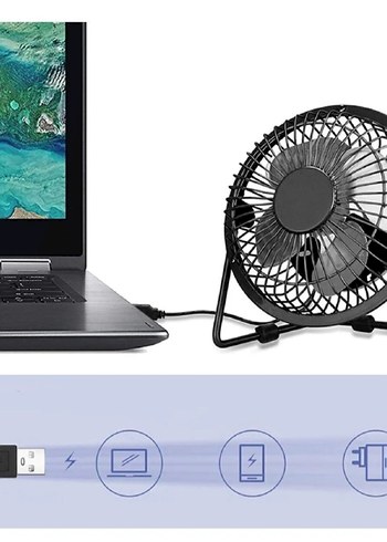 Ayarlanabilir Siyah Masaüstü Vantilatör - Görsel 2