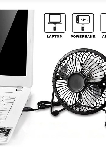 Ayarlanabilir Siyah Masaüstü Vantilatör - Görsel 3