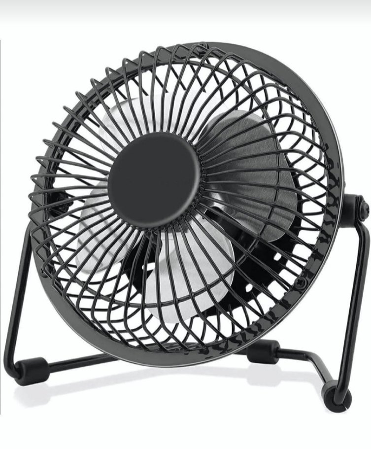 Ayarlanabilir Siyah Masaüstü Vantilatör - Görsel 4