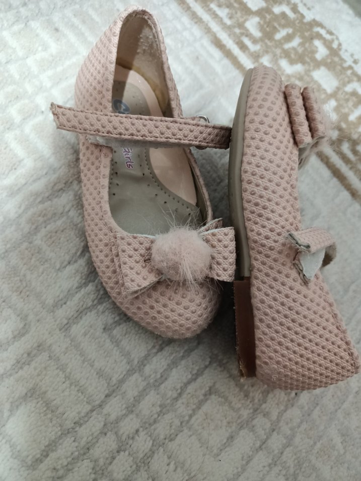 Kız Çocuk Pembe Yılan Desenli Fiyonklu Babet - Görsel 2