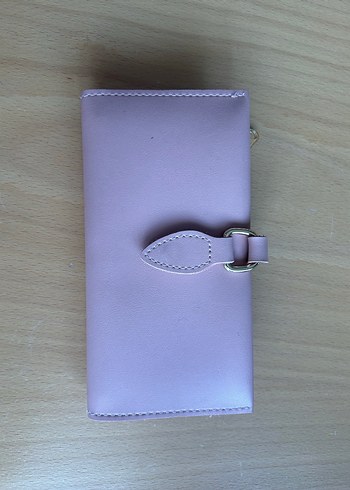 Pembe Deri Kadın Cüzdanı Tokalı