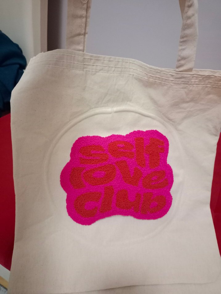 Punch işleme Kadın Bez Çanta - Görsel 3