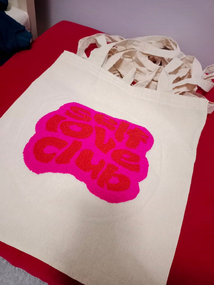 Punch işleme Kadın Bez Çanta - Görsel 2