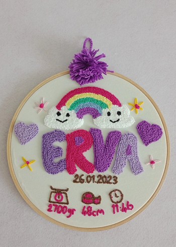 Punch işlemeBebek Duvar Süsü - Görsel 3