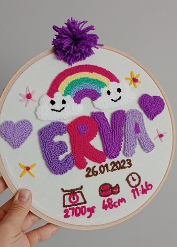 Punch işlemeBebek Duvar Süsü - Görsel 2