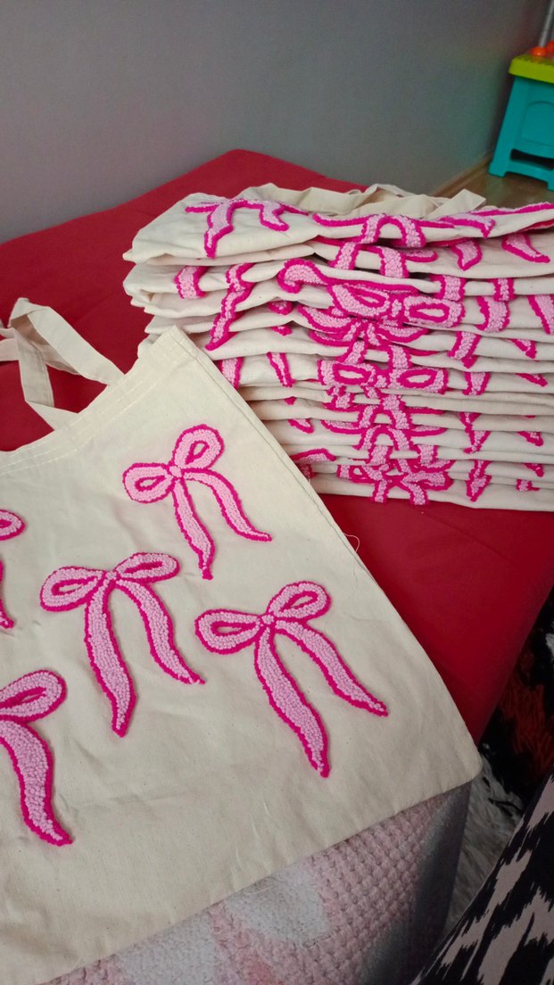 Nakışlı Pembe Fiyonk Detaylı Kadın Çanta - Görsel 2