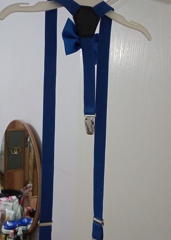 Mavi Papyonlu Çocuk Askısı - Görsel 2