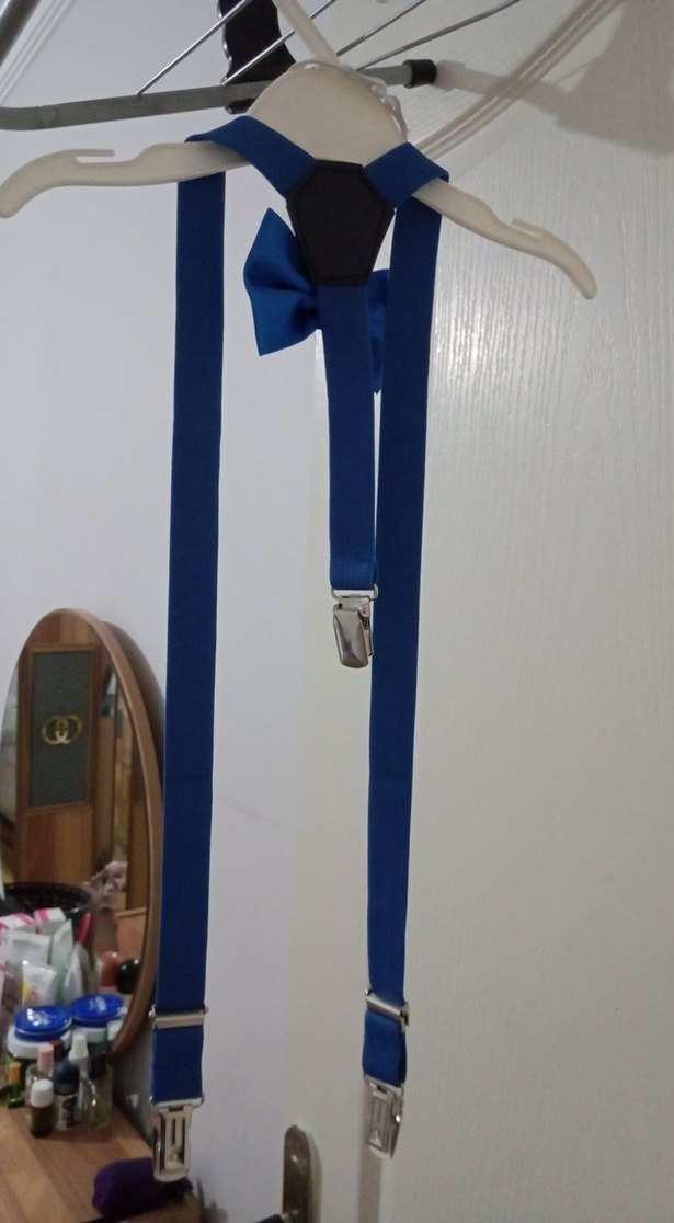 Mavi Papyonlu Çocuk Askısı - Görsel 2