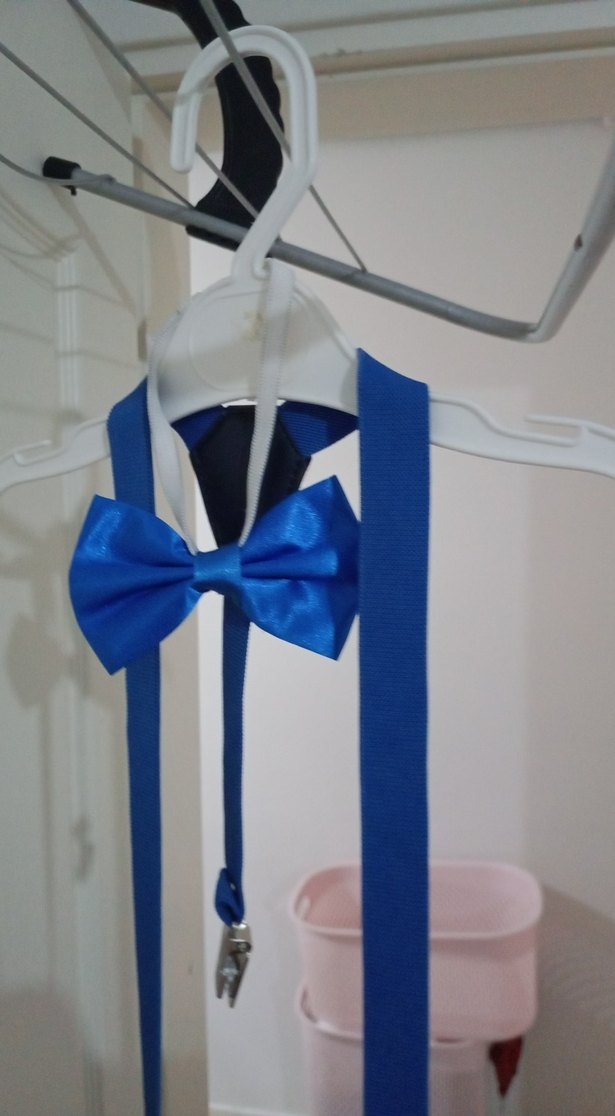 Mavi Papyonlu Çocuk Askısı - Görsel 3