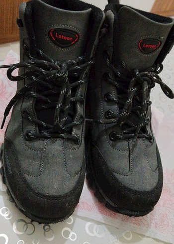 Erkek Siyah Gri Bağcıklı Outdoor Bot - Görsel 2