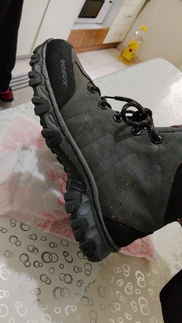 Erkek Siyah Gri Bağcıklı Outdoor Bot - Görsel 5