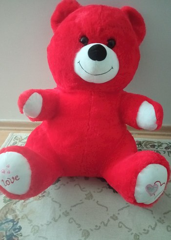 Diğer Kırmızı Peluş Ayıcık Sevimli Oyuncak