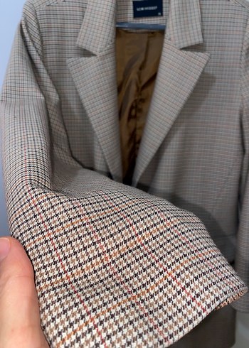 LCW Modest Ekose Uzun Kollu Kadın Ceket - Görsel 4