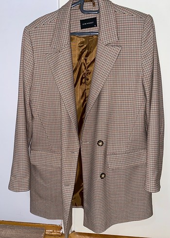 LCW Modest Ekose Uzun Kollu Kadın Ceket - Görsel 5